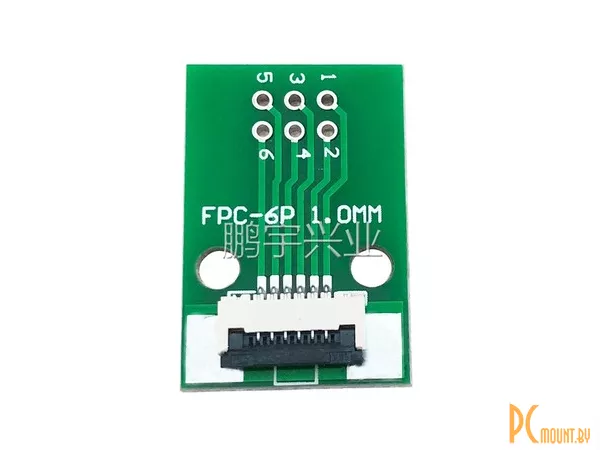 FFC/FPC-6P-1.0 Макетная плата переходник FFC 6pin шаг 1.0мм на DIP 2.54